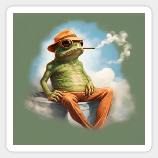 Cool Frog Smoking Swag Sticker